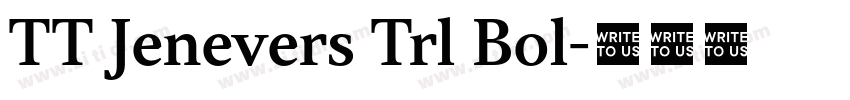 TT Jenevers Trl Bol字体转换